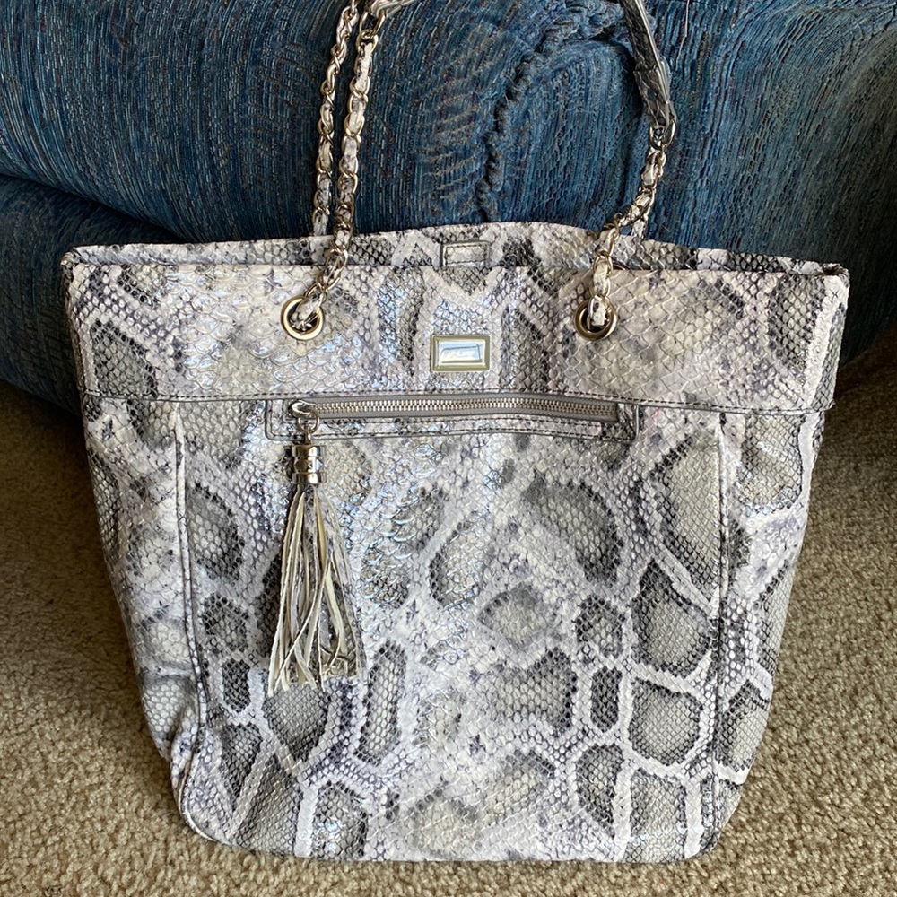 Nine West Snake Print Satchel - image 1